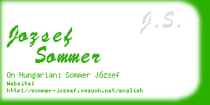 jozsef sommer business card