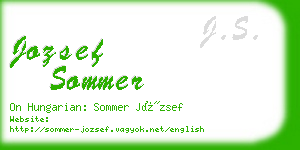 jozsef sommer business card